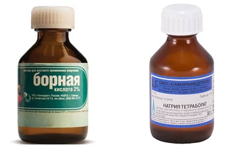 Борной кислотой и тетраборатом лечат разные болезни, но они оказывают во всех случаях антисептическое воздействие